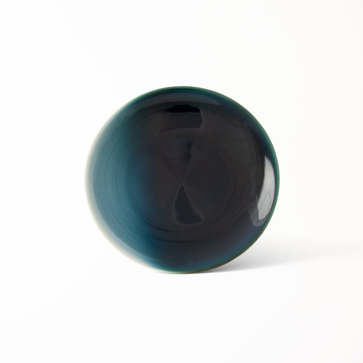 Japanese modern deep blue dinner plate Seto Blue collection