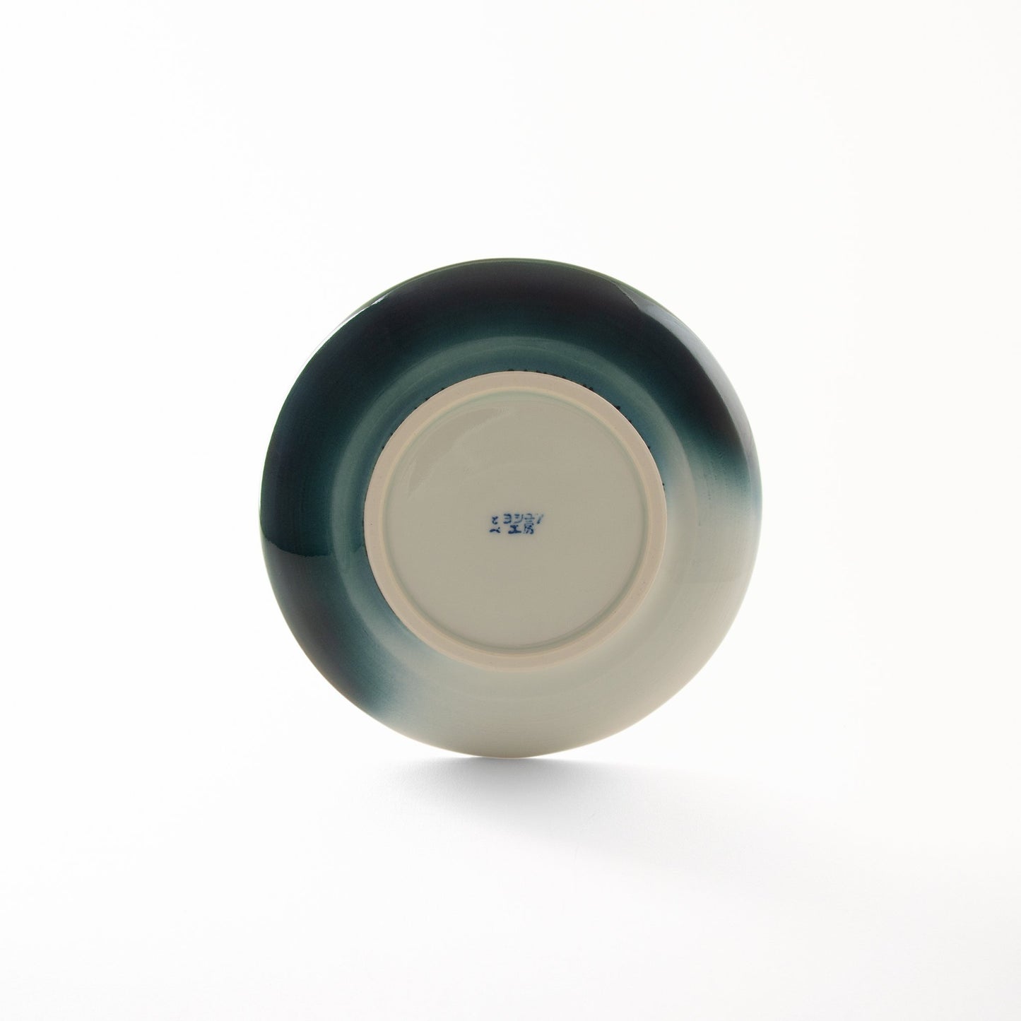 Modern Japanese tableware Seto Blue Collection salad plate Takenishi’s Studio signature on the bottom