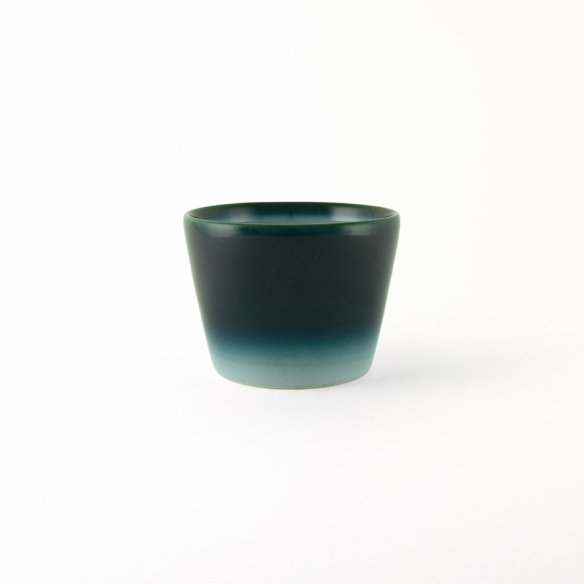 Modern blue and white Japanese Seto Blue ceramic small dessert cup